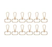 sourcing map 12 Pcs Swivel Clasp Hooks, 1.02 Inch D Ring Swivel Purse Clips for Handbags, Purse Strap Hardware for Bag Making, Push Gate Lobster Clasp, Gold