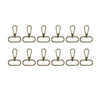 sourcing map 12 Pcs Swivel Clasp Hooks, 1.26 Inch D Ring Swivel Purse Clips for Handbag, Purse Strap Hardware for Bag Making, Push Gate Lobster Clasp, Bronze