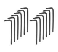sourcing map 12 Pcs T10 Security Anti Tamper Proof Torx Star Key Bit 2.3" Long Arm L-Shaped Torx Hex Key Wrench 6 Points Spanner Carbon Steel Hand Tool for Automotive Home Repairs, Black