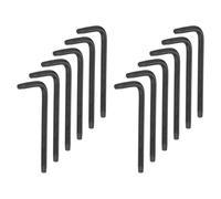sourcing map 12 Pcs T15 Security Anti Tamper Proof Torx Star Key Bit 2.2" Long Arm L-Shaped Torx Hex Key Wrench 6 Points Spanner Carbon Steel Hand Tool for Automotive Home Repairs, Black