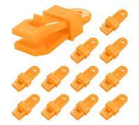 sourcing map 12 Pcs Tarp Clips Heavy Duty Grip, Tent Clip Secures Tarps for Camping Awnings Caravan Canopies Car Covers Swimming Pool Covers Boat Cover, Yellow