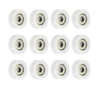 sourcing map 12 Pcs U Type Groove Nylon Plastic Guide Bearing 6x29x10mm, U Type Pulley Roller Wheel Bearing Roller Wheels, (White)