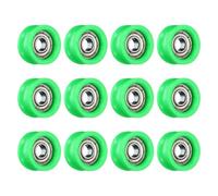 sourcing map 12 Pcs U Type Groove Plastic Guide Bearing 6x20.5x10.6mm, U Type Pulley Roller Wheel Bearing Roller Wheels, (Green)