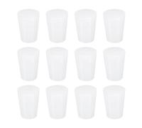 sourcing map 12 Pcs White Silicone Solid Rubber Stoppers, Tapered Plugs Lab Seal Tube Stopper Plugs for Drainpipe Sinks Industry and Laboratories, 15mm to 20mm Dia