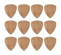 sourcing map 12 Pcs Wood Guitar Pick, 3.0mm Ultra Heavy Gauge Wood Groove Shape Guitar Picks for Electric, Acoustic, Bass Guitars, Brown