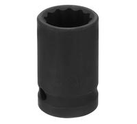 sourcing map 12-Point Impact Socket 1/2 Inch Drive 16mm Metric Cr-V Shallow Impact Socket Nut Driver Wrench for Auto Repair