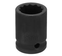 sourcing map 12-Point Impact Socket 1/2 Inch Drive 18mm Metric Cr-V Shallow Impact Socket Nut Driver Wrench for Auto Repair