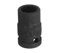 sourcing map 12-Point Shallow Impact Socket 1/2" Drive x 14mm Metric | CR-MO Steel Nut Impact Grade Socket for Auto Repair DIY Crafting Installing Woodworking Removing Axle Nuts, Black