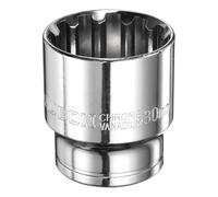 sourcing map 12 Point Socket 1/2" Drive by 30mm Metric Shallow Socket Chrome Vanadium Steel 12-Point Standard Sockets Mechanic Hand Tool for Car Repair Mechanical Maintenance Home Use