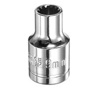 sourcing map 12 Point Socket 1/2" Drive by 9mm Metric Shallow Socket Chrome Vanadium Steel 12-Point Standard Sockets Mechanic Hand Tool for Car Repair Mechanical Maintenance Home Use