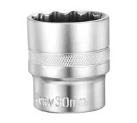 sourcing map 12 Points Socket 1/2" Drive 30mm Metric Shallow Socket 1.7" Long CR-V Steel