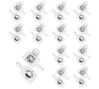 sourcing map 12 Set AA Battery Contact Spring Nickeling Plate, 12 mm x 12mm Positive to Negative Conversion Spring Replacements for PCB Mounting and Battery Holders