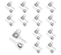 sourcing map 12 Set AAA Battery Contact Spring Nickeling Plate, 9.5 mm x 9mm Positive to Negative Conversion Spring Replacement for PCB Mounting and Battery Holders