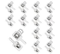 sourcing map 12 Set AAA Battery Contact Spring Nickeling Plate, 9 mm x 8mm Positive to Negative Conversion Spring Replacement for PCB Mounting and Battery Holders