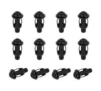 sourcing map 12 Set M8x34.5mm Jack Nuts, Carbon Steel Zinc Finish Expansion Screw Petal Nut, Multi-Grip Insert Rivet Nut Fasteners for Hollow Wall Iron Skin Line Use in Thin Soft Wall, Black