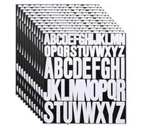 sourcing map 12 Sheet Vinyl Letter Stickers, 1 Inch, 2 Inch 624Pcs Self Adhesive Alphabet Stickers Waterproof Decals for Wall Poster Window DIY Crafts Art Making, White