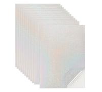 sourcing map 12 Sheets Holographic Sticker Paper, 8.3" x 11.7" Holographic Self-Adhesive A4 Transparent Waterproof Laminate Overlay Film for Photo Cards Scrapbook Decorations(Little Dot)