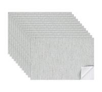 sourcing map 12 Sheets Miniature Dollhouse Wallpaper, Linen Texture Self-Adhesive PVC Flooring Wall, Mini Wall Decor for Dollhouse Sand Table Model Accessories 11.81 x 7.87 Inch (Light Gray)