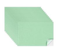 sourcing map 12 Sheets Miniature Dollhouse Wallpaper, Silk Pattern Self-Adhesive PVC Flooring Wall, Mini Wall Decor for Dollhouse Sand Table Model Accessories 11.81 x 7.87 Inch (Green)