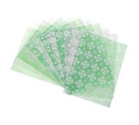 sourcing map 12 Sheets Scrapbook Textured Paper, Green Scrapbooking Paper with Translucent Pattern Sheet for Scrapbook Planner Book Card Junk Journal Supplies Card DIY Project, 3.9x5.5 Inch