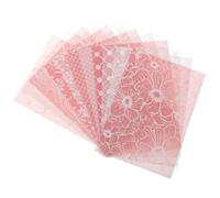 sourcing map 12 Sheets Scrapbook Textured Paper, Pink Scrapbooking Paper with Translucent Pattern Sheet for Scrapbook Planner Book Card Junk Journal Supplies Card DIY Project, 3.9x5.5 Inch