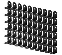 sourcing map 12 x 12mm Angle Bracket Black Corner Brace Fastener L Shaped Right Angle Brackets Corner Protector Shelf Support for Furniture, 60pcs