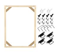 sourcing map 12 x 16 Inches Canvas Stretcher Bars, Wood Canvas Frame Kit Canvas Stretcher Frames DIY Stretcher Bars for Oil Paintings Prints Posters Home Decor