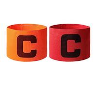 sourcing map 12" x 2.8" Soccer Captain Armband - Elastic Nylon Adjustable Sports Captains Arm Band for Team, Breathable Player "C" Arm Bands for Football Basketball, Pack of 2