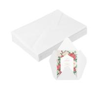 sourcing map 120 Pack Vellum Jackets, 5x7 Inch Vellum Paper Pre-Folded Rhomb Vellum Envelopes Transparent 53GSM for Wedding Invitation Accessories Bridal Showers Birthdays Wraps