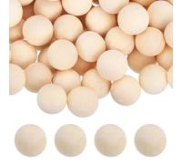 sourcing map 120 Pack Wood Balls, 8mm Unfinished Wooden Balls, Solid Hardwood Small Round Beads Natural Birch Wood Spheres for DIY Crafts, Christmas Ornaments, Jewelry Making