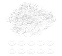 sourcing map 120 Pcs M10 PVC Flat Washers 10mm ID 20mm OD 0.5mm Thick Plain Washer Grommets Plastic Sheet Gasket Fastener Sealing Spacer Gasket Ring Water Hose Washers, Clear