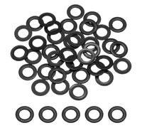 sourcing map 120 Pcs M3 ID x 7mm OD Flat Washers, 304 Stainless Steel Metal Washers Black Zinc Sealing Crush Rings for Screws and Bolts