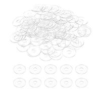 sourcing map 120 Pcs M6 PVC Flat Washers 6mm ID 20mm OD 1mm Thick Plain Washer Grommets Plastic Sheet Gasket Fastener Sealing Spacer Gasket Ring Water Hose Washers, Clear