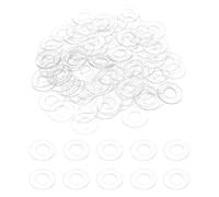 sourcing map 120 Pcs M8 PVC Flat Washers 8mm ID 16mm OD 0.5mm Thick Plain Washer Grommets Plastic Sheet Gasket Fastener Sealing Spacer Gasket Ring Water Hose Washers, Clear