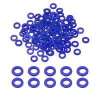 sourcing map 120 Pcs Nylon Flat Washers 3mm ID 6mm OD 1mm Thick Plain Washer Grommets Plastic Sheet Gasket Fastener Sealing Spacer Gasket Ring Water Hose Washers, Blue