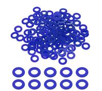 sourcing map 120 Pcs Nylon Flat Washers 5mm ID 10mm OD 1mm Thick Plain Washer Grommets Plastic Sheet Gasket Fastener Sealing Spacer Gasket Ring Water Hose Washers, Blue