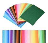 sourcing map 120 Pcs Soft Felt Sheets Fabric Craft Sheets 11.81 x 7.87 Inch 1mm Thick Soft Felt Colorful Sheet for DIY Sewing Crafting Projects Patchwork Party Decoration,40 Colors