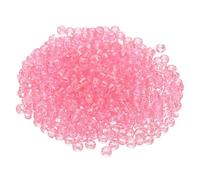 sourcing map 1200 Pcs Pink Pony Beads 6x9mm Acrylic Bulk Plastic Barrel Bead for Necklace Key Chain Jewelry Making Earring Hair Braiding, Bling Pink