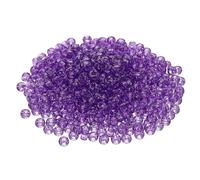 sourcing map 1200 Pcs Purple Pony Beads 6x9mm Acrylic Bulk Plastic Barrel Bead for Necklace Key Chain Jewelry Making Earring Hair Braiding, Bling Purple