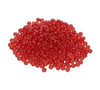 sourcing map 1200 Pcs Red Pony Beads 6x9mm Acrylic Bulk Plastic Barrel Bead for Necklace Key Chain Jewelry Making Earring Hair Braiding, Bling Red