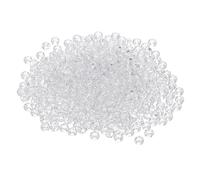 sourcing map 1200 Pcs White Pony Beads 6x9mm Acrylic Bulk Plastic Barrel Bead for Necklace Key Chain Jewelry Making Earring Hair Braiding, Bling White