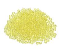 sourcing map 1200 Pcs Yellow Pony Beads 6x9mm Acrylic Bulk Plastic Barrel Bead for Necklace Key Chain Jewelry Making Earring Hair Braiding, Bling Yellow
