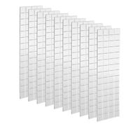 Sourcing Map 1200 Silver Mirror Mosaic Tiles, 10mm Square, Peel & Stick, Modern Style, Glass Material, 1200 Pieces