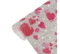 sourcing map 12000 Pcs Bling Crystal Rhinestone Sheet Self-Adhesive Rhinestone Diamond Gems Sticker 9.44x7.87 for DIY Car Decoration Sticker Phone Clothing DIY Craft Pink White