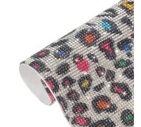 sourcing map 12000 Pcs Bling Crystal Rhinestone Sheet Self-Adhesive Rhinestone Diamond Gems Sticker 9.44x7.87 for DIY Car Decoration Sticker Phone Clothing DIY Craft Rainbow Black White