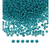sourcing map 12000Pcs Small Glass Beads 12/0 2mm Loose Tiny Round Small Beads for Bracelet Earring Rings Jewelry Making, Blue Green