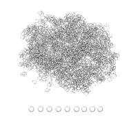 sourcing map 1200pcs 3mm Open Jump Rings Silver Key Rings Clasps for Jewelry Making Tools Supplies Jewelry DIY Crafts Keychains Rings