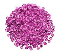 sourcing map 1200Pcs Loose Cup Sequins, 6mm Round Loose Sequin Iridescent Spangles Rainbow Bulk with Holes - 0.7 oz (20g) for Sewing Embroidery Clothing DIY Crafts Decorations, Rose Red