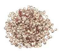 sourcing map 1200Pcs Loose Cup Sequins, 6mm Round Loose Sequin Iridescent Spangles Rainbow Bulk with Holes - 0.7 oz (20g) for Sewing Embroidery Clothing DIY Crafts Decorations, Champagne