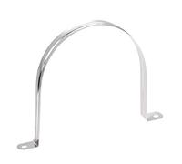 sourcing map 120mm(4.7") Rigid Pipe Strap, 2 Holes Tube Straps 201 Stainless Steel Tension Tube Clip Clamp 4pcs